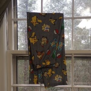 Pokemon Kids Pajama Bottoms - Gray with Colorful Characters